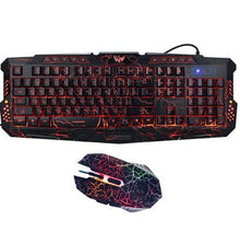 Tricolor backlight wired gaming keyboard