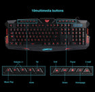 Tricolor backlight wired gaming keyboard