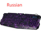 Tricolor backlight wired gaming keyboard